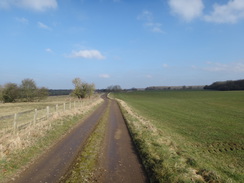 P2018DSC08059	The track heading away from Syresham Fields Farm.