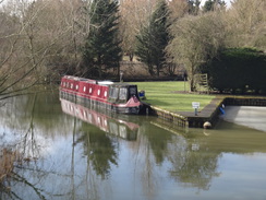 P2018DSC08216	A canal boat near Stretham Ferry Bridge.