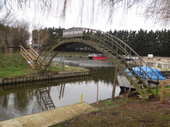 P2018DSC08274	The footbridge over the entrance to the Hermitage Marina.