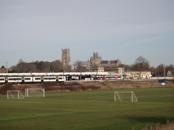 P2018DSC08400	Ely station and Cathedral.