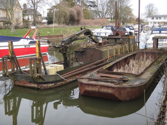 P2018DSC08507	An old dredger at Littleport Boat Haven.