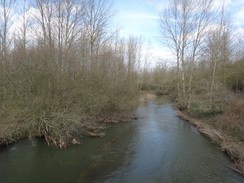 P2018DSC08863	The view from the footbridge over the Nene between Nassington and Yarwell.