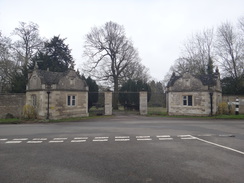 P2018DSC09184	The entrance gateway to Lilford Hall.