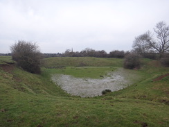 P2018DSC09378	Part of the earthworks of Braybrooke Castle.