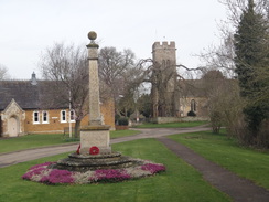 P2018DSC09403	Stoke Albany. war memorial and church.