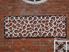 P2018DSC09456	Horseshoes on a wall in Great Easton.