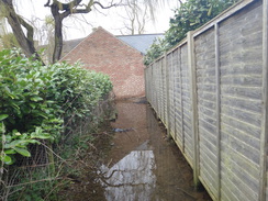 P2018DSC09624	A flooded path in Shotley.