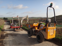 P2018DSC09680	Roadworks near Wakerley church.