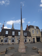 P2018DSC09814	The modern Eleanor's Cross in Stamford.