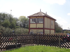 P2018DSC09819	Stamford railway station signal box.