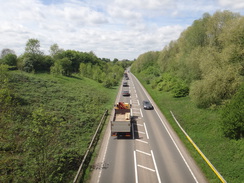 P2018DSC00521	The A422 road near Middleton Cheney.