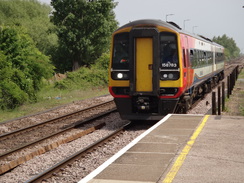 P2018DSC01270	A train appraoching Whittlesey station.