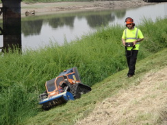 P2018DSC01395	A remote-control mower.