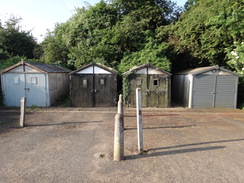 P2018DSC01700	Garages near the canal in Nantwich.