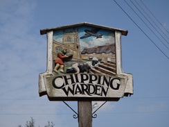 P2018DSC02330	Chipping Warden village sign.