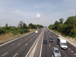 P2018DSC02644	Crossing the M1 to the north of Upper Heyford.