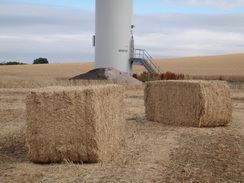 P2018DSC02737	Bails and a wind turbine.