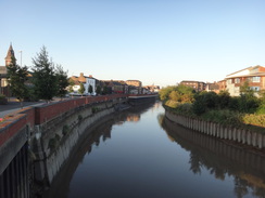 P2018DSC02874	The Nene in Wisbech, viewed from the Freedom Bridge.