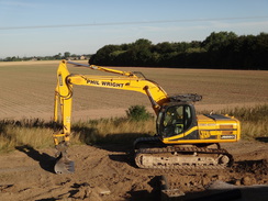 P2018DSC02892	A digger beside the floodbank.