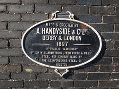 P2018DSC02928	A sign on the Cross Keys Bridge in Sutton Bridge.