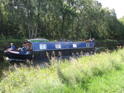 P2018DSC03078	A boat on the canal near Carmuirs.