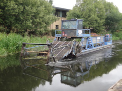 P2018DSC03300	A canal dredger in action.