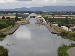 P2018DSC03587	Looking down over the Falkirk Wheel.