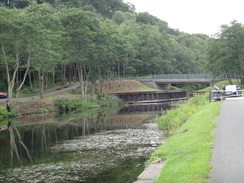 P2018DSC03646	The canal near Craigmarloch Drawbridge.