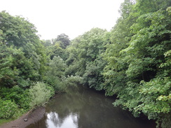 P2018DSC03871	The River Kelvin downstream of the Kirklee Bridge.