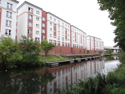 P2018DSC04041	Canalside flats in Kirkintilloch.