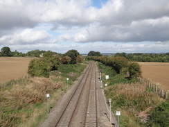 P2018DSC04968	The railway line near Charlbury station.