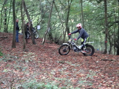 P2018DSC05362	A trailbiker near Broadway Hill.