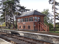 P2018DSC05414	The newly-built signal box at Broadway station.