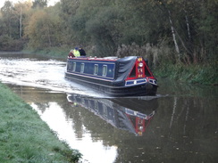 P2018DSC05533	A boat on the canal in Tunstall.