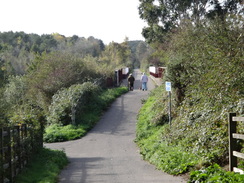 P2018DSC05752	Looking back towards the old railway bridge over the road.