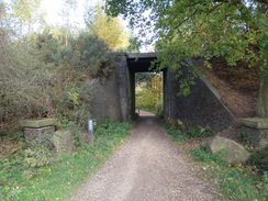 P2018DSC05796	An old railway bridge to the northwest of Clipstone Forest.