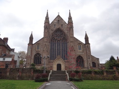 P2018DSC06226	The western end of Worcester Cathedral.