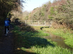 P2018DSC06453	The footbridge over the canal near Halton Camp.