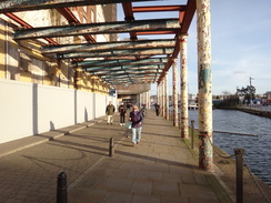 P2018DSC06793	Following the path past St Peter's Dock.