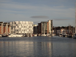 P2018DSC06797	A view across St Peter's Dock.