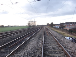 P2018DSC06918	Crossing the raiwlay line near Copmanthorpe.