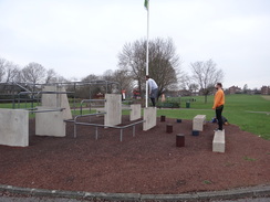 P2019DSC07389	A parkour course in Central Park in Harold Hill.