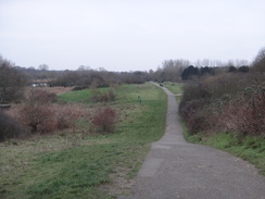 P2019DSC07444	The path south through Hornchurch Country Park.