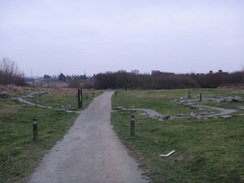 P2019DSC07457	The path leading from Hornchurch Country Park towards Rainham.