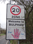 P2019DSC07591	A welcoming sign in Bulphan.