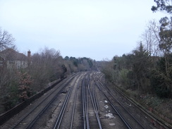 P2019DSC07900	A rail bridge near Chislehurst station.