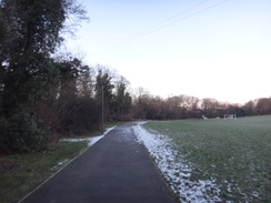 P2019DSC07917	A path through a park leading up to Farnborough.