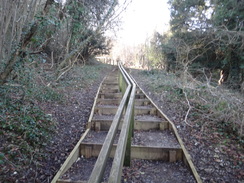 P2019DSC08087	Steps leading up onto Kenley Common.