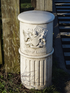 P2019DSC08114	A City of London bollard on Farthing Down.