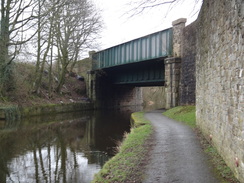 P2019DSC08923	A bridge carrying the A6 over the canal in Heath Charnock.